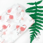 Муслиновая пеленка "Яркий Фламинго" купить в Москве