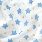 4-х слойное муслиновое одеяло "Голубые звезды"